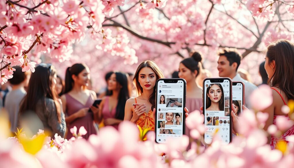 virtual cherry blossom makeup community